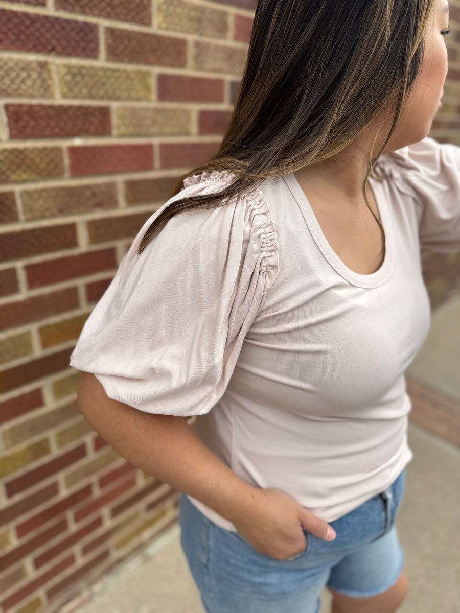 Bubble Sleeve Top
