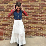 Long Tiered Maxi Skirt