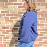 Plus Button Down Ruffle Neck Top
