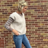Oatmeal Ribbed Sweater Vest