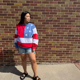 Mineral Wash American Flag Top