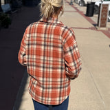 Brushed Button Down Top w/Chest Pockets