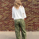 Floral Printed Cropped Straight Pant