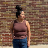 Round Neck Ribbed Tank Top