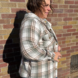 Plaid Sherpa Lined Jacket w/Hood