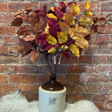 Autumn Salal Leaf Spray 29”