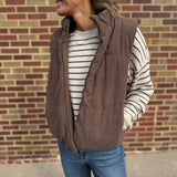 Corduroy Reversible Puffer Vest