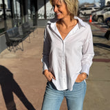 Button Down White Top w/Collar