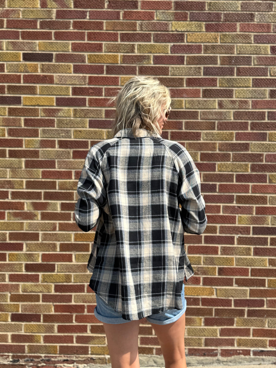 Hi-Low Button Down w/Front Pocket