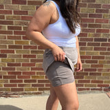 French Terry Ribbed Skort