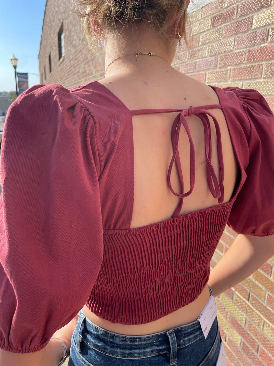 Open Back Cropped Top