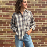 Button Down Plaid Flannel Shirt