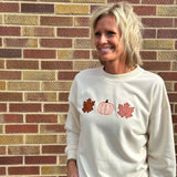 Long Sleeve Fall Patch Work Sweatshirt