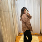 Oversized Button Down Plaid Shirt w/ Front Pockets