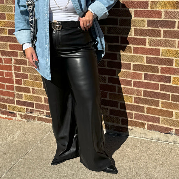 Plus Leather Straight Leg Pants – MarketPlaceManning