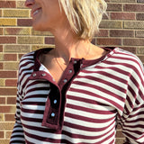 Stripe French Terry Pullover