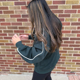French Terry Fleece Piping Hoodie