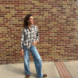 Button Down Plaid Flannel Shirt