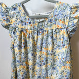 Girls Floral Ruffle Sleeve Tiered Dress