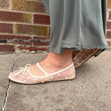 Carly Mesh Pearl Flats