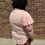 Plus Flutter Sleeve Top
