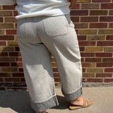 Plus Striped Barrel Carpenter Pants