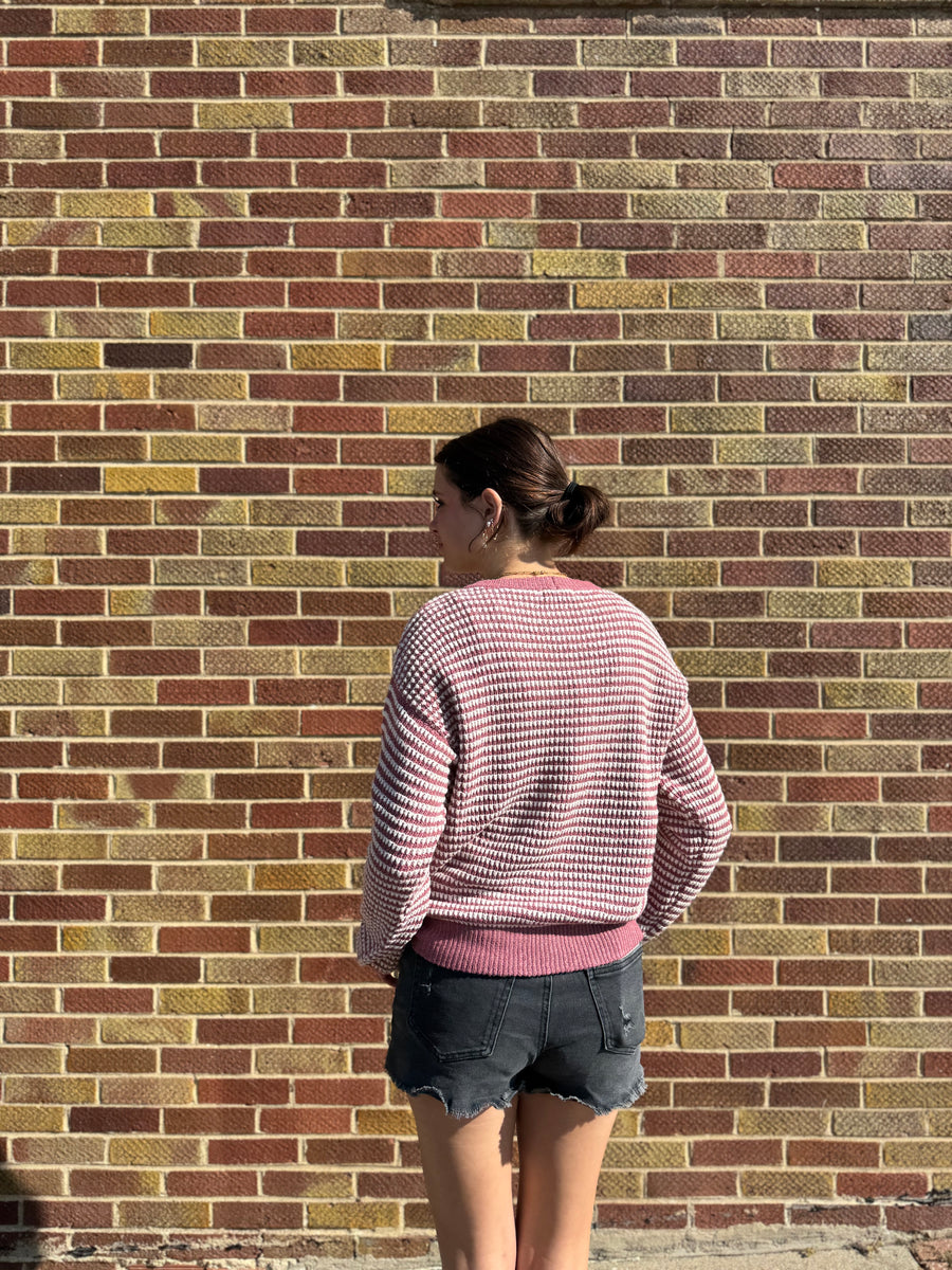 Waffle Crewneck Pullover