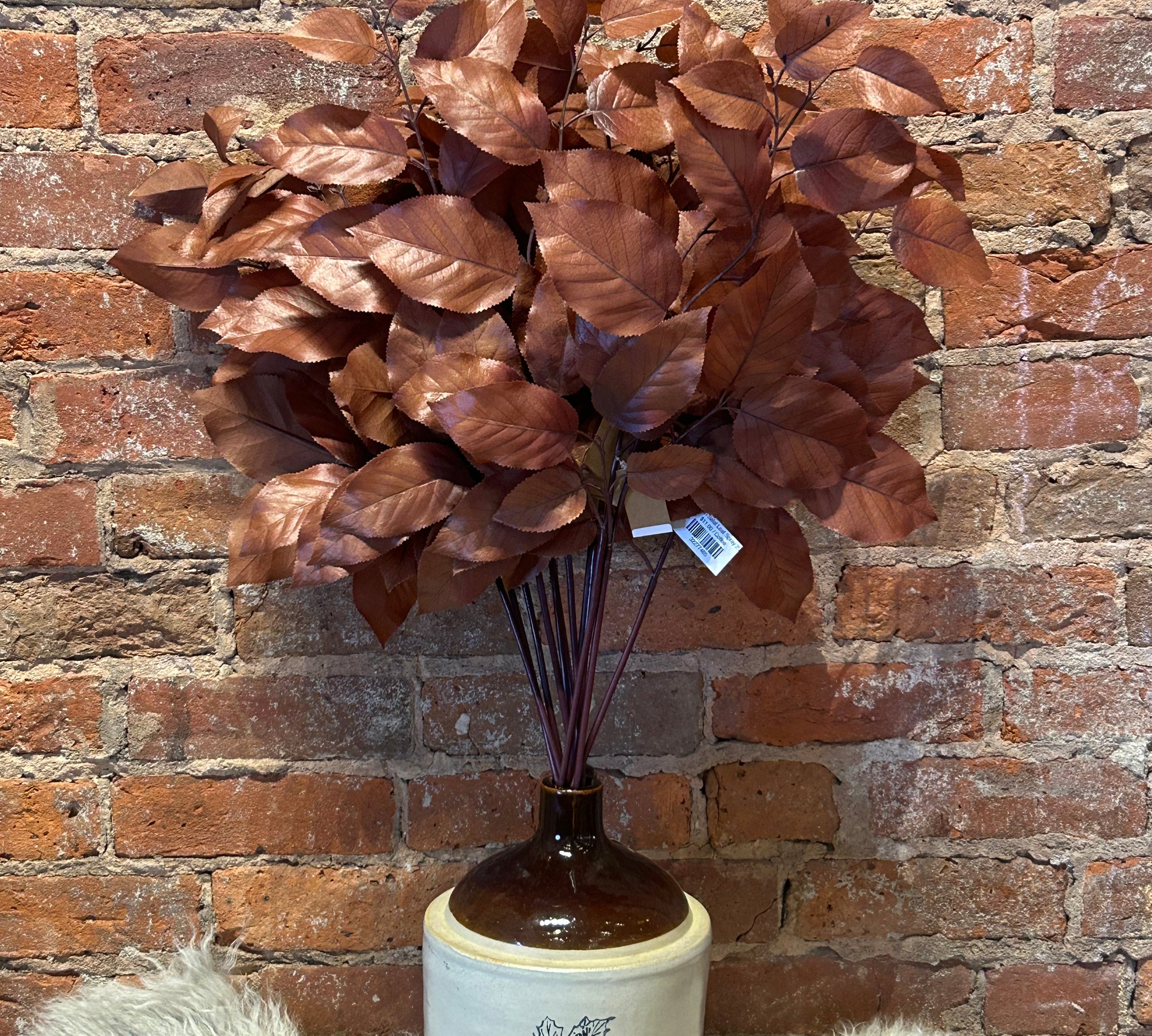 Autumn Salal Leaf Spray 29”