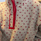 Red Dot Sherpa Pullover