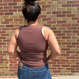 Round Neck Ribbed Tank Top