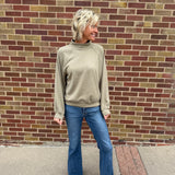 Double Brushed Mock Neck Pullover Top