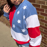 Mineral Wash American Flag Top
