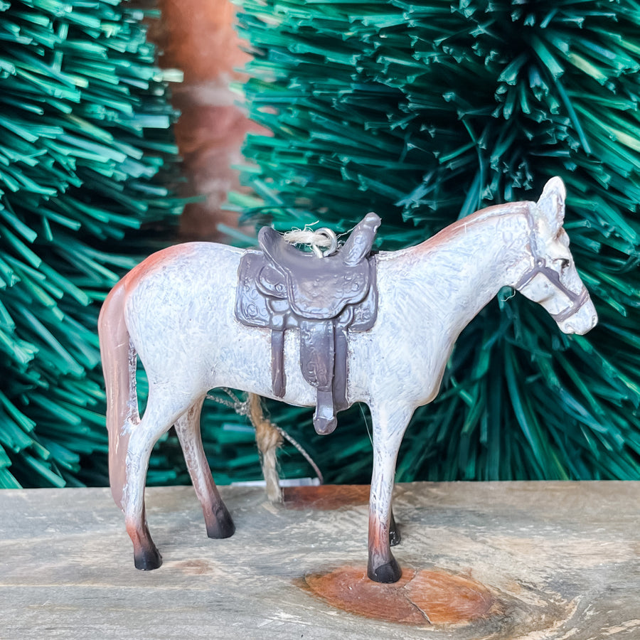 Resin Horse Ornament 3.25”