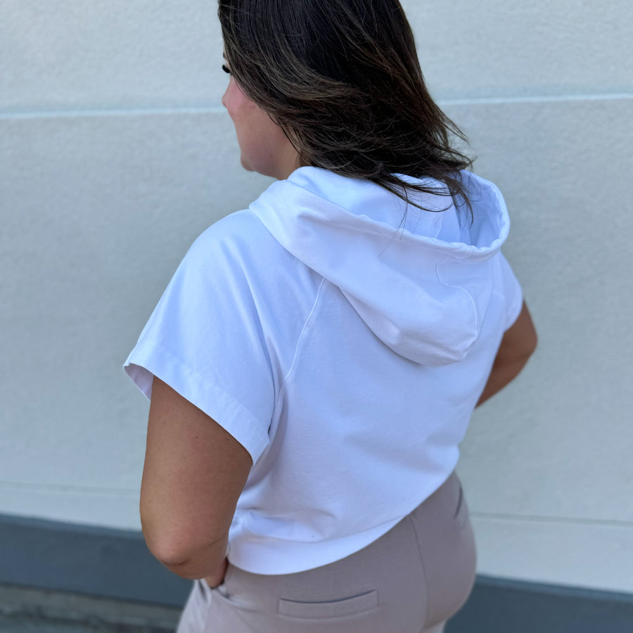 Cotton Lycra Short Sleeve Hoodie