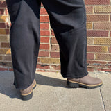 Plus Cotton Twill Wide Pant