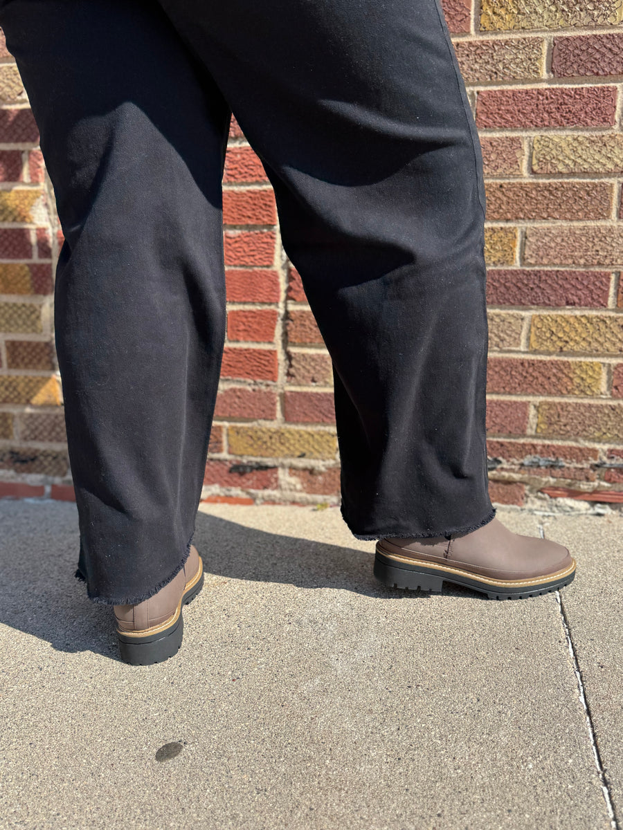 Plus Cotton Twill Wide Pant