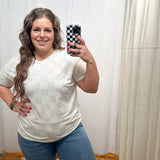 Checkered Vneck Top