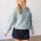 Pastel Luxe Corded Crew