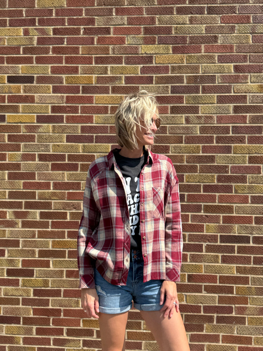Hi-Low Button Down w/Front Pocket