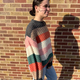 Chunky Striped Pullover Sweater