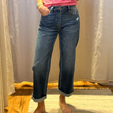 Ocean Cuffed Wide Leg Vervet Jeans