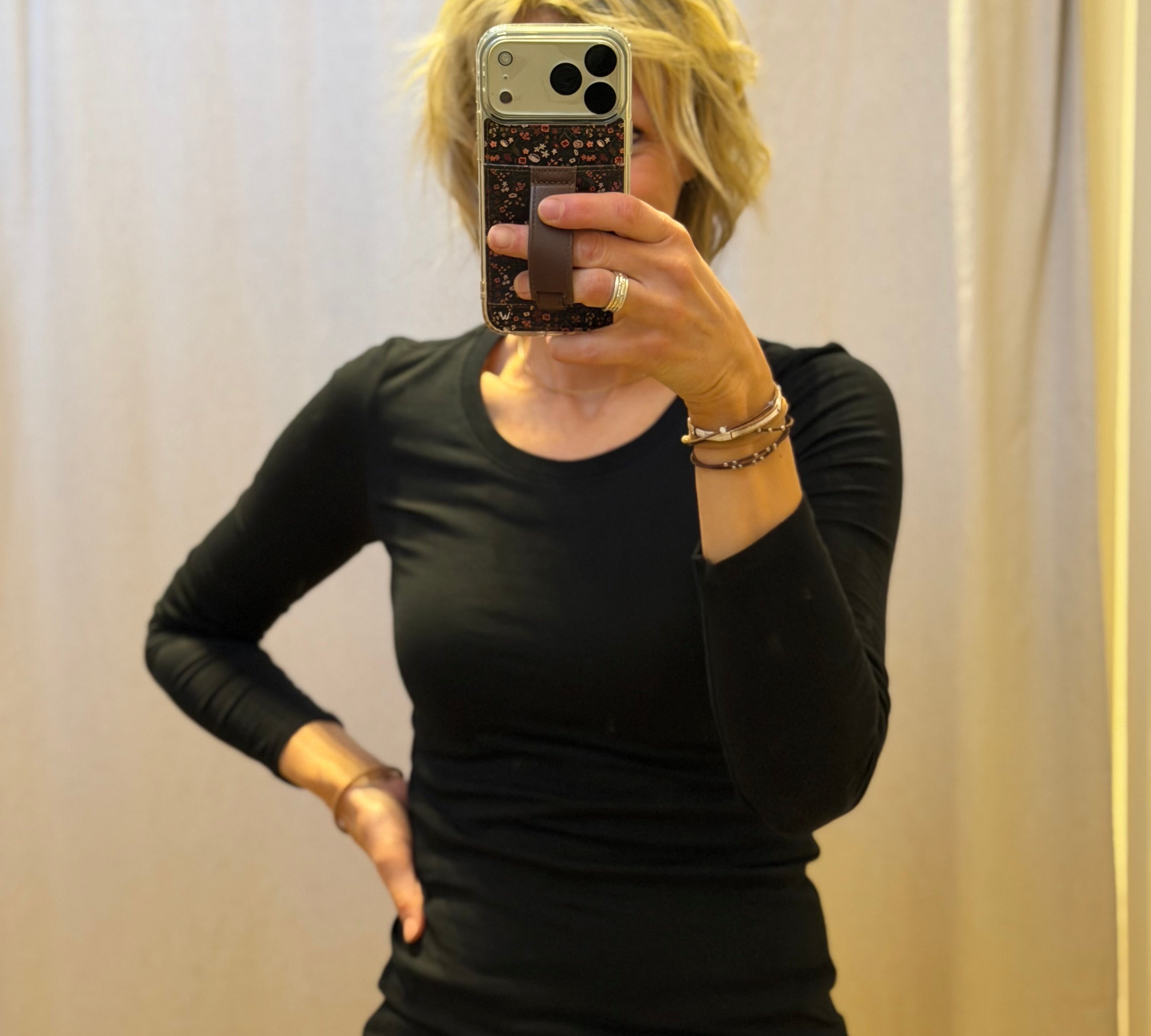 Round Neck Long Sleeve Basic Top