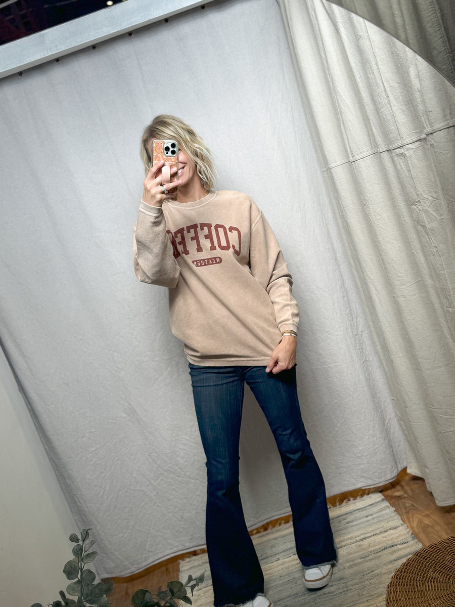 Coffee Weather Thermal Vintage Pullover