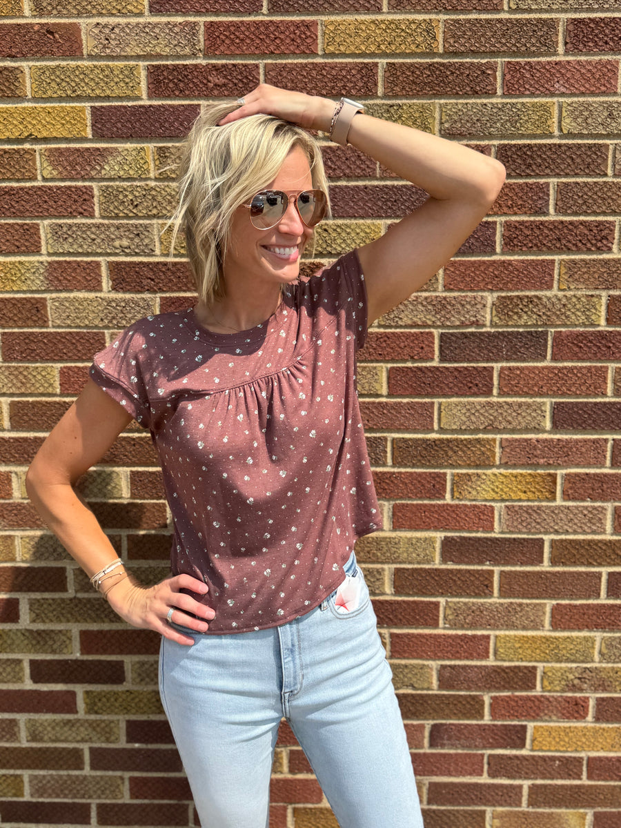 Ditsy Floral Knit Top