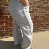 Plus Relaxed Stripe Barrel Pants w/Pockets