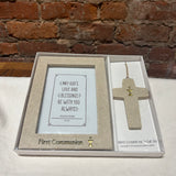 1st Communion Stone Frame and Ornament Set