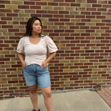 Bubble Sleeve Top