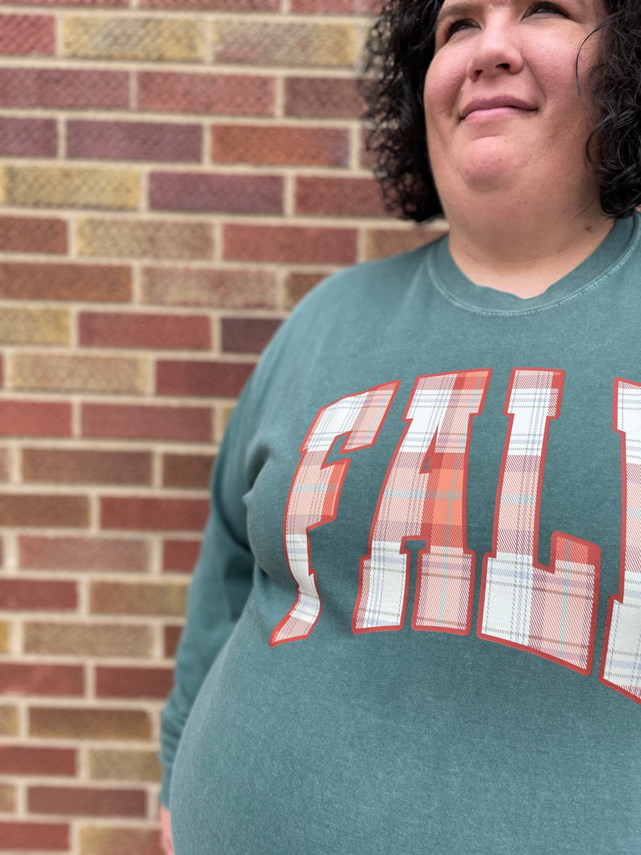 Fall Plaid Tee Long Sleeve