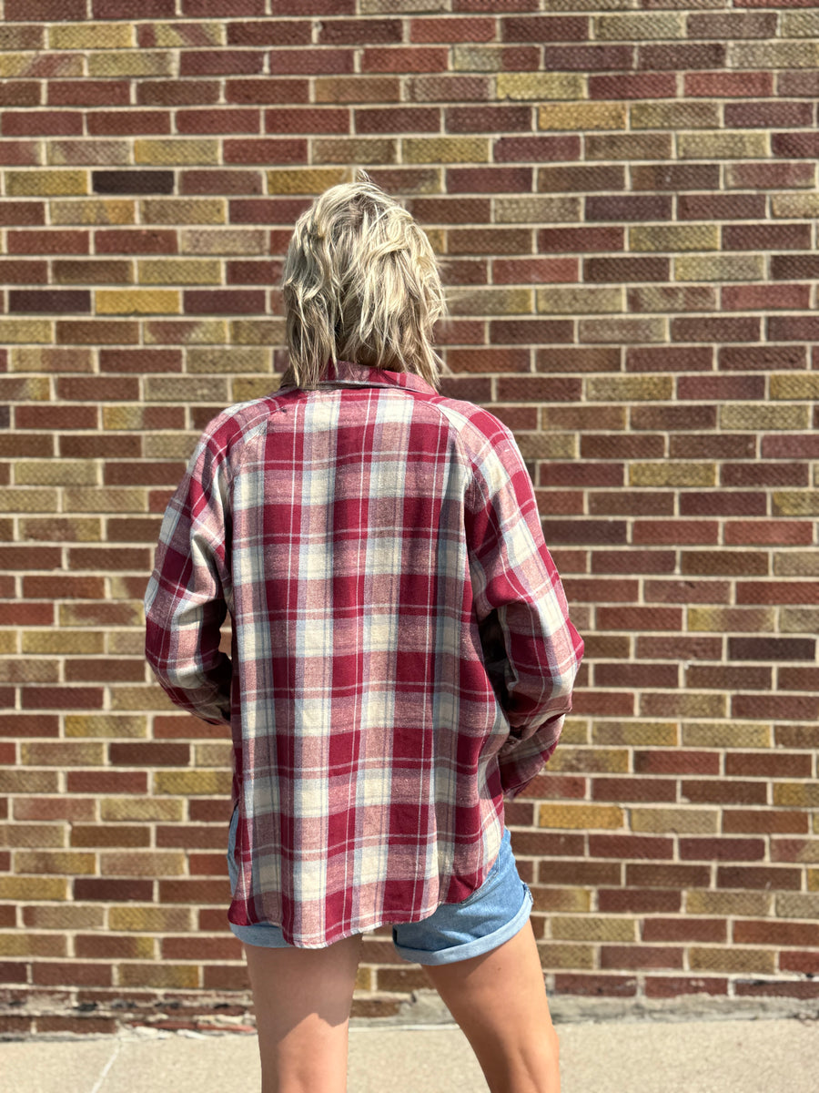 Hi-Low Button Down w/Front Pocket