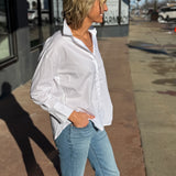 Button Down White Top w/Collar